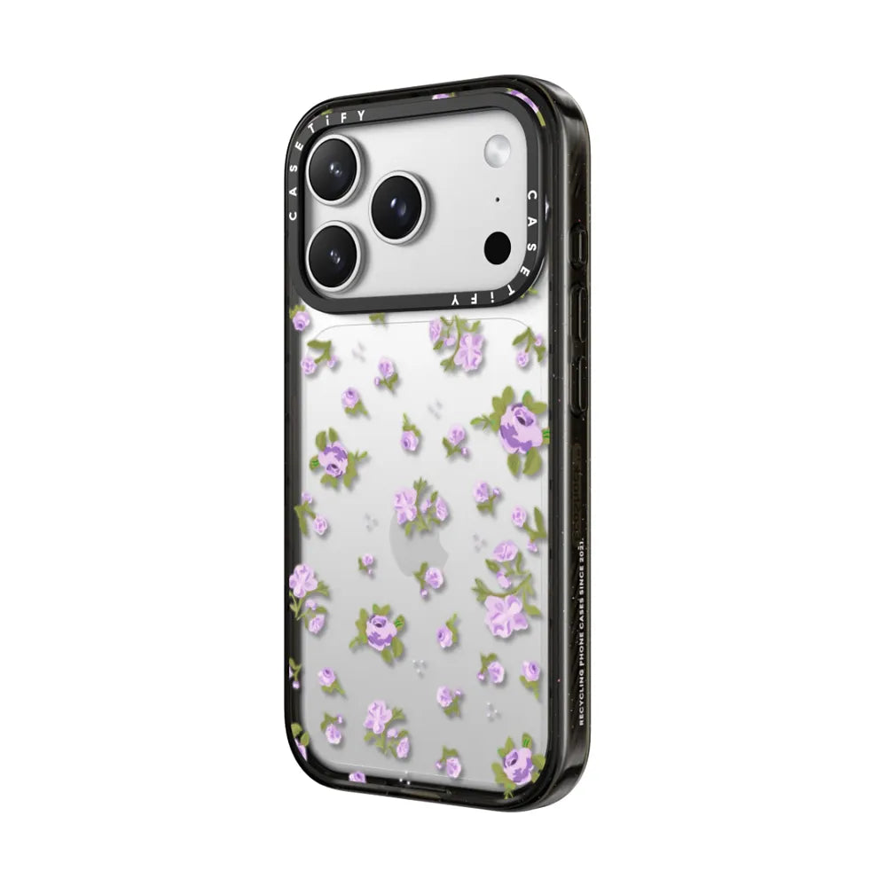 Floral Gingham - Purple