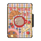 Sleepy Breakfast Bunny | iPad Pro 11-inch (M4/M5) / iPad Impact Folio Case / Black | Image 1