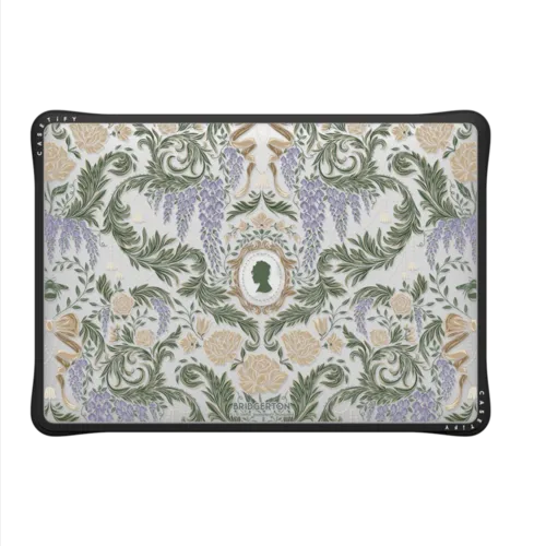 Bridgerton Damask Pattern Laptop Case | MacBook Air 13-inch (M1 / Intel) / MacBook Impact Case / Black | Image 2