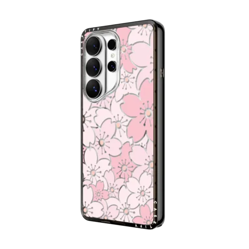 Pink Sakura Bloom | Galaxy S26 Ultra / Compact Magnetic Case / Black | Image 2