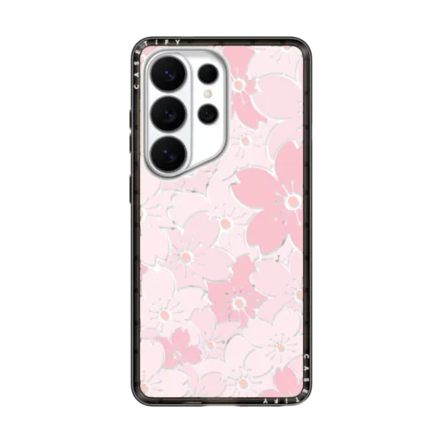 Pink Sakura Bloom | Galaxy S26 Ultra / Compact Magnetic Case / Black | Image 1