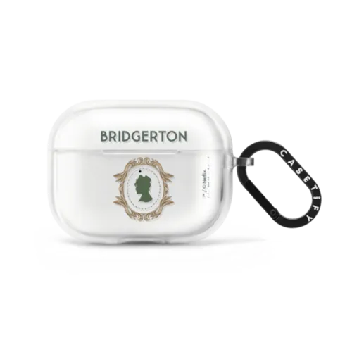 Bridgerton Damask Pattern Earbuds Case | AirPods Pro 2 / Earbuds Impact Case / Frost | Image 1