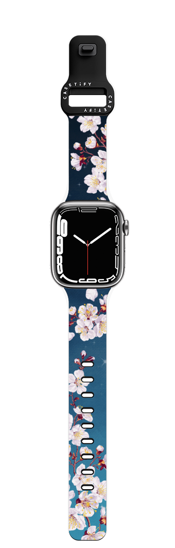 Night Sakura | Apple Watch Series 4-6, SE (40mm) / Impact Band / Black | Image 1