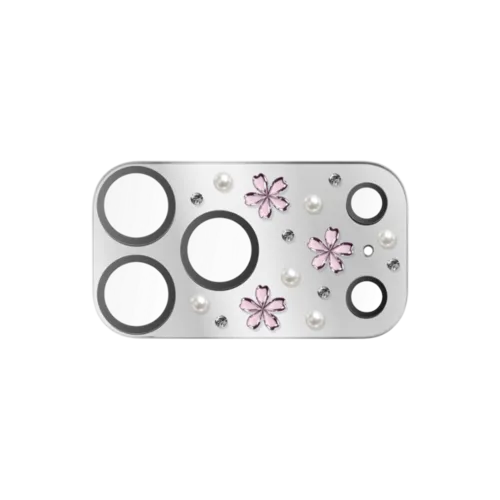Pink Metallic Sakura | iPhone 17 Pro Max (Lens Protector) / Mirror Camera Lens Protector / Silver | Image 1