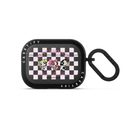 The Powerpuff Girls Characters Sticker Earbuds Case | AirPods Pro 3 / Earbuds Bounce Case / Matte Charcoal | Image 1