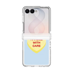 Handle With Care - Blue Me Away | Galaxy Z Flip8 / Impact Clear Magnetic Case / Clear | Image 1