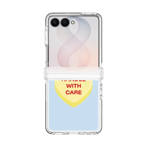 Handle With Care - Blue Me Away | Galaxy Z Flip8 / Impact Clear Magnetic Case / Clear | Image 1