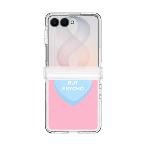 Cute But Psycho - Bubblegum | Galaxy Z Flip8 / Impact Clear Magnetic Case / Clear | Image 1