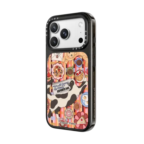 Cats At Breakfast | iPhone 18 Pro Max / Impact Case MagSafe Compatible - Glossy / Glossy Black | Image 2