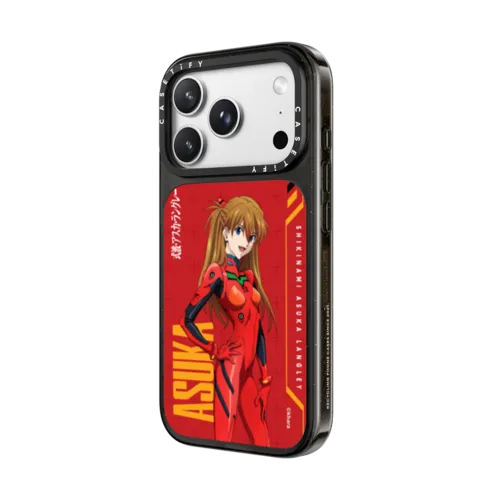 Evangelion Custom Character Case - Asuka Shikinami Langley | iPhone 18 Pro Max / Impact Case MagSafe Compatible - Glossy / Glossy Black | Image 2