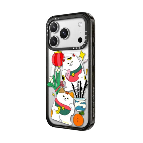 Lucky Cats | iPhone 17 Pro Max / Impact Case MagSafe Compatible / Black | Image 2