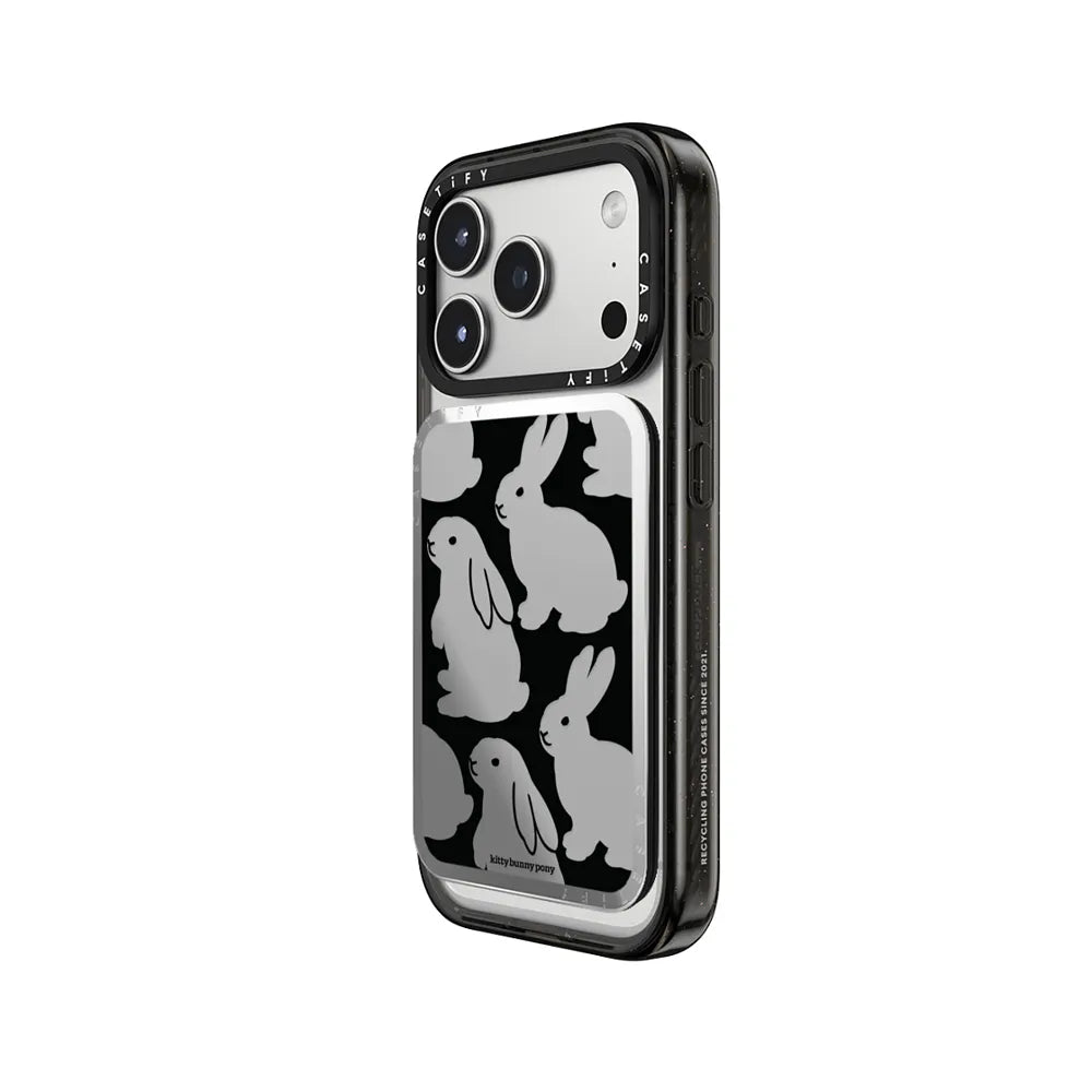 Little Black Bunnies Snappy Cardholder Stand