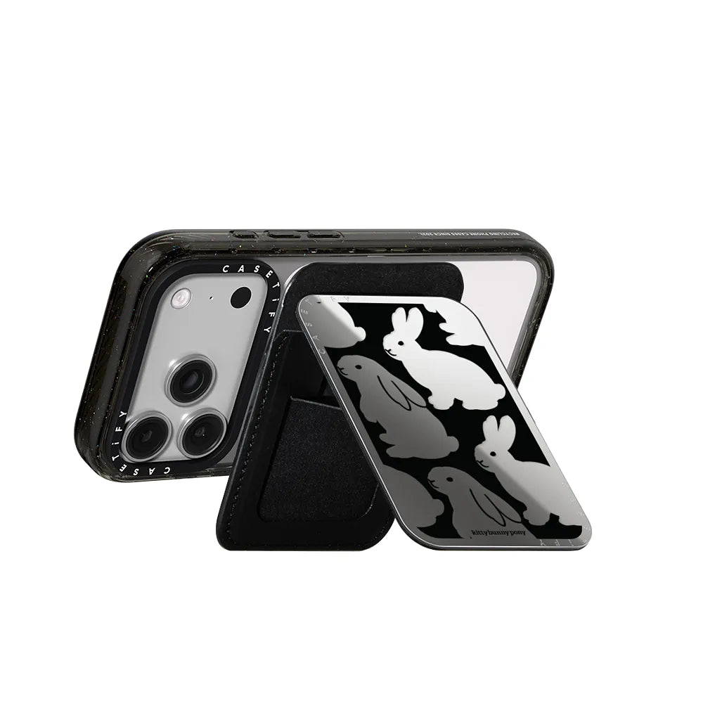 Little Black Bunnies Snappy Cardholder Stand