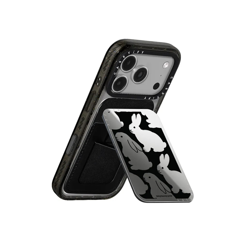 Little Black Bunnies Snappy Cardholder Stand