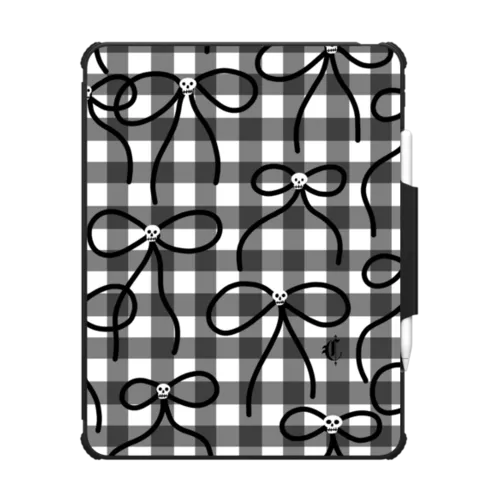 Skull Bows | iPad Pro 13-inch (M4/M5) / iPad Impact Folio Case / Black | Image 1