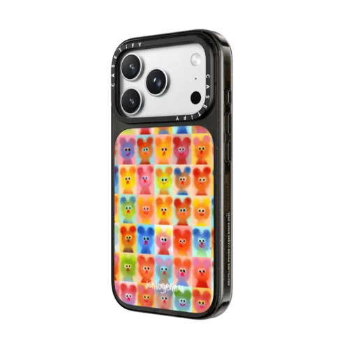 Soft Bears Grid | iPhone 18 Pro Max / Impact Case MagSafe Compatible - Glossy / Glossy Black | Image 2