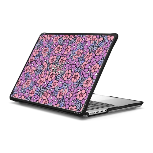 Pyrate’s Flowers | MacBook Pro 14-inch (M1 - M5) / MacBook Impact Case / Black | Image 1