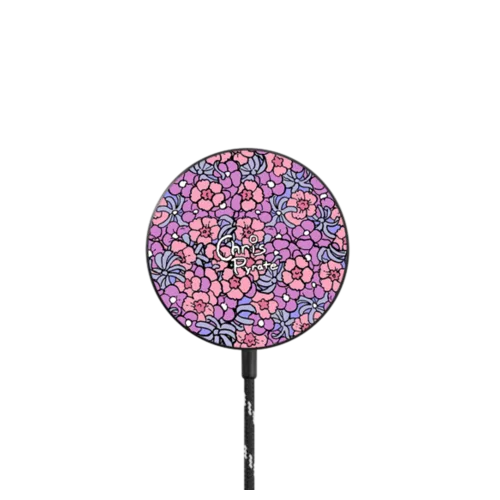 Pyrate’s Flowers |   / PowerThru Magnetic Wireless Charger MagSafe Compatible / Black | Image 1