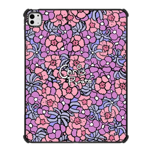 Pyrate’s Flowers | iPad Pro 13-inch (M4/M5) / iPad Impact Case / Black | Image 1