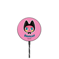 Happy Face (Pink) |   / PowerThru Magnetic Wireless Charger MagSafe Compatible / Black | Image 1