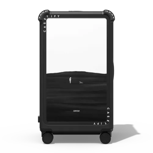 Get over him, start over with me | 29" Check-In Trunk Suitcase / Bounce Suitcase / Matte Black | Image 1
