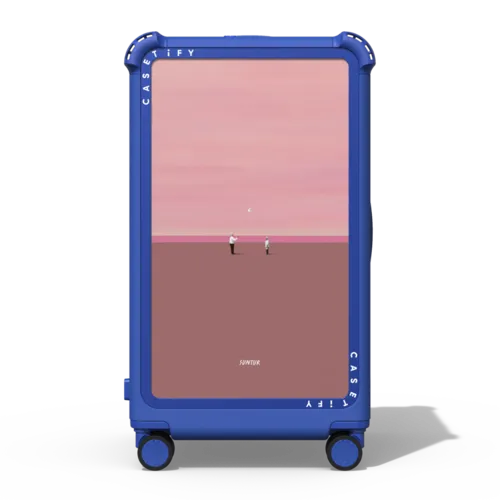 Cause I still know how to make you smile | 29" Check-In Trunk Suitcase / Bounce Suitcase / Cobalt Blue | Image 1