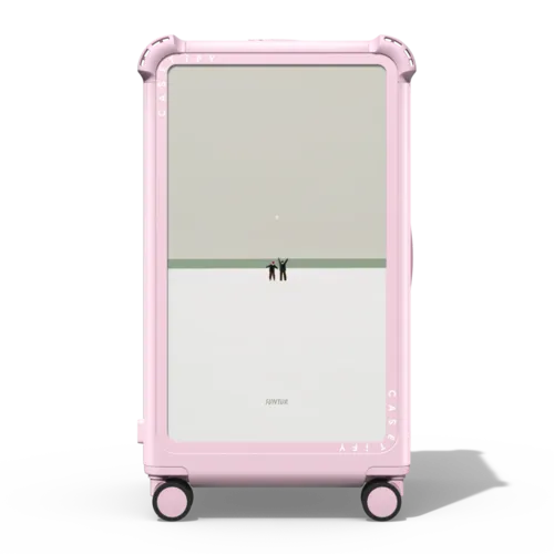 You go I go | 29" Check-In Trunk Suitcase / Bounce Suitcase / Glossy Primrose Pink | Image 1
