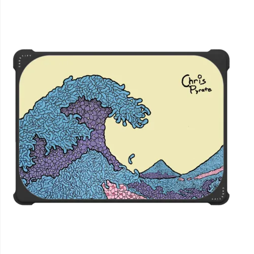 Floral Wave | MacBook Pro 14-inch (M1 - M5) / MacBook Bounce Case / Black | Image 2