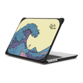 Floral Wave | MacBook Pro 14-inch (M1 - M5) / MacBook Bounce Case / Black | Image 1