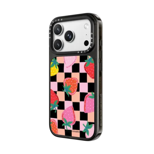 Fun Strawberries | iPhone 18 Pro Max / Impact Case MagSafe Compatible - Glossy / Glossy Black | Image 2