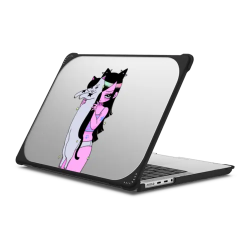 LIVE FOR MY CAT | MacBook Pro 14-inch (M1 - M5) / MacBook Bounce Case / Black | Image 1