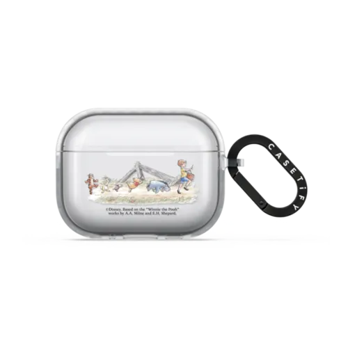 Winnie The Pooh & Friends Walk Along Together Earbuds Case | AirPods Pro 3 / Earbuds Impact Case / Frost | Image 1