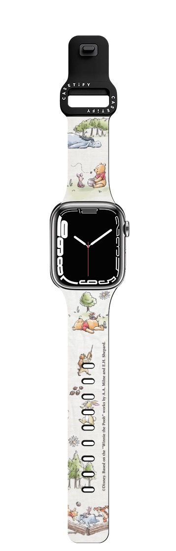 Winnie The Pooh 100 Year Anniversary Watch Band | Apple Watch Series 7-9 (45mm) / Impact Band / Black | Image 1