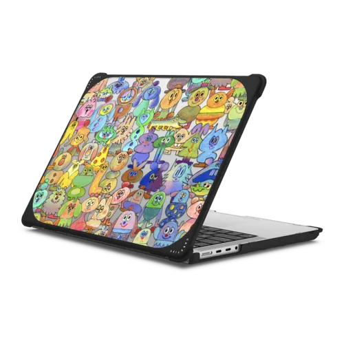 Soft Friends | MacBook Pro 14-inch (M1 - M5) / MacBook Bounce Case / Black | Image 1