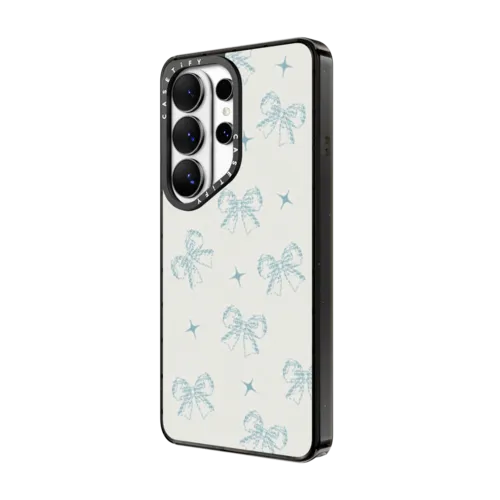 Blue Dreamy Ribbon | Galaxy S26 Ultra / Impact Magnetic Case / Black | Image 2