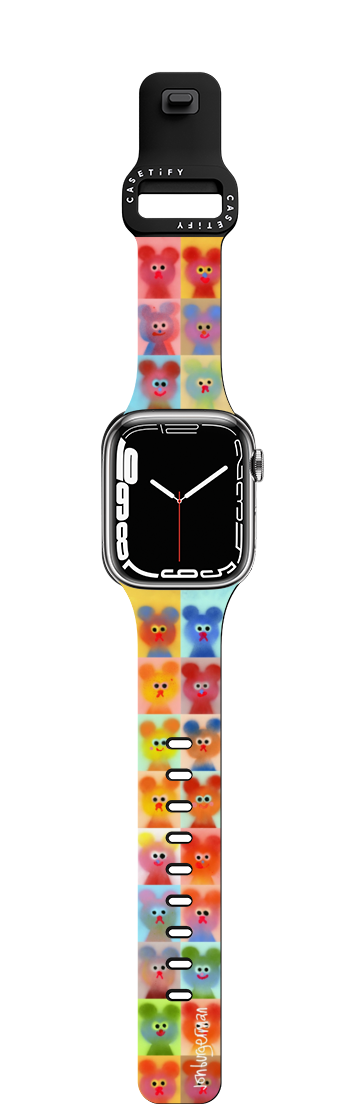 Soft Bears grid | Apple Watch Series 7-9 (45mm) / Impact Band / Black | Image 1