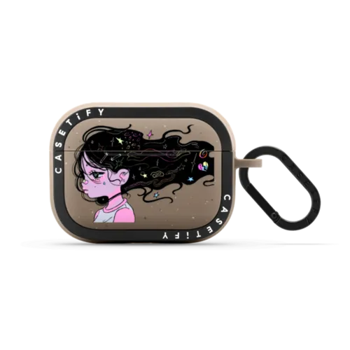 CRYING GIRL | AirPods Pro 2 / Earbuds Bounce Case / Matte Taupe | Image 1