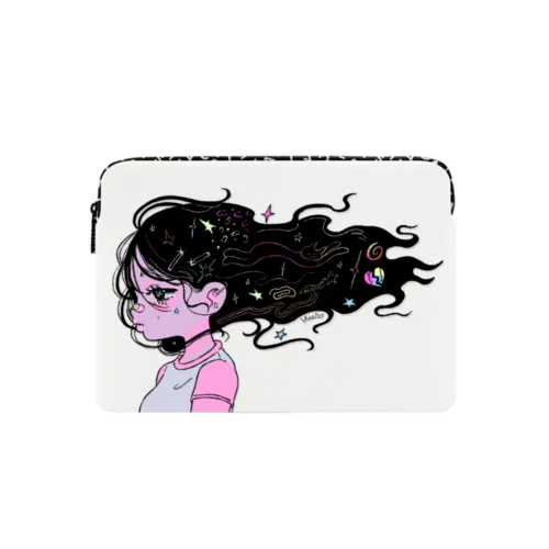 CRYING GIRL | Small (13") / Impact Laptop Sleeve / Multicolor | Image 1