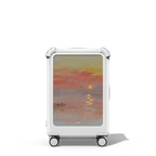 The Scarlet Sunset CARRY-ON SUITCASE | 21" Carry-On Suitcase / Bounce Suitcase / Glossy Cloud White | Image 1
