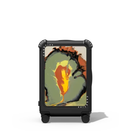 Volcanic Flare CARRY-ON SUITCASE | 21" Carry-On Suitcase / Bounce Suitcase / Matte Black | Image 1
