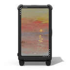 The Scarlet Sunset CHECK-IN TRUNK SUITCASE | 29" Check-In Trunk Suitcase / Bounce Suitcase / Matte Black | Image 1