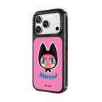 Happy Face (Pink) | iPhone 18 Pro Max / Impact Case MagSafe Compatible - Glossy / Glossy Black | Image 2
