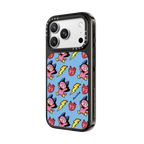 Heart and Thunder Pattern (Blue) | iPhone 18 Pro Max / Impact Case MagSafe Compatible - Glossy / Glossy Black | Image 2