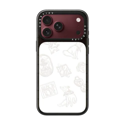 Maison Kitsuné Art Nouveau Stamps Case | iPhone 18 Pro Max / Impact Case MagSafe Compatible - Glossy / Glossy Black | Image 1