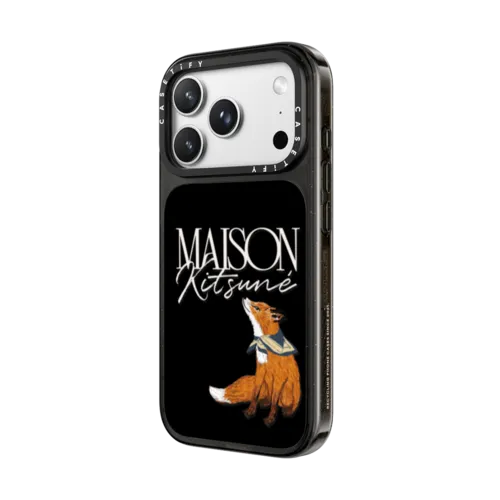 Maison Kitsuné Bandana Fox Case | iPhone 18 Pro Max / Impact Case MagSafe Compatible - Glossy / Glossy Black | Image 2