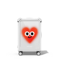 Soft Heart | 21" Carry-On Suitcase / Bounce Suitcase / Glossy Cloud White | Image 1