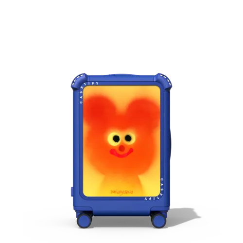 Soft Bear Blood Orange | 21" Carry-On Suitcase / Bounce Suitcase / Cobalt Blue | Image 1