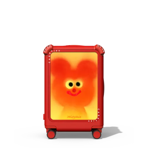 Soft Bear Blood Orange | 21" Carry-On Suitcase / Bounce Suitcase / Cherry Red | Image 1