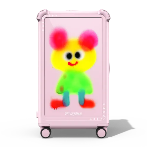 Bertie | 29" Check-In Trunk Suitcase / Bounce Suitcase / Glossy Primrose Pink | Image 1