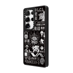 Evangelion 30th Anniversary Pattern Case | Galaxy S25 Ultra / Mirror Magnetic Case / Silver on Black | Image 2